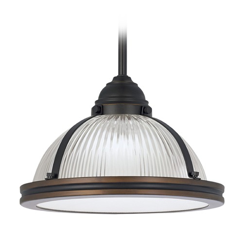 Pratt Street Prismatic Pendant in Autumn Bronze by Generation Lighting