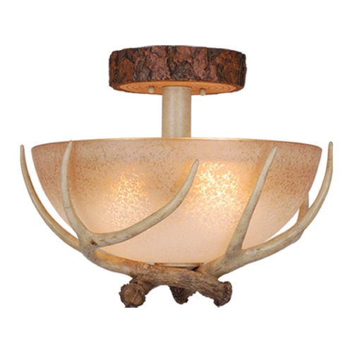 Lodge Noachian Stone Semi-Flush Mount by Vaxcel Lighting