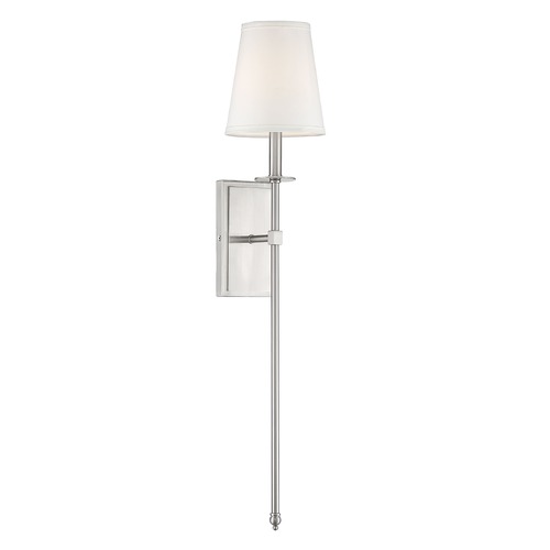 Monroe Satin Nickel Sconce by Savoy House