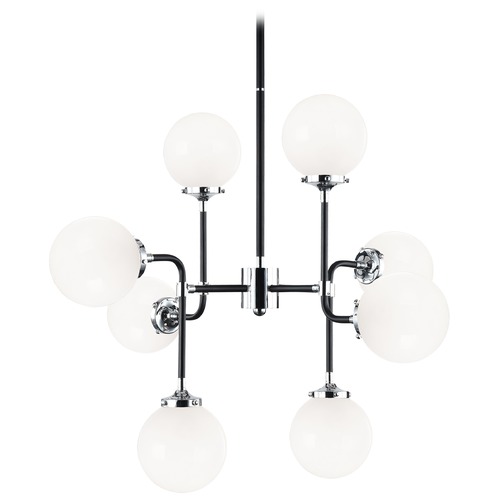 Matteo Lighting Particles Black & Chrome Pendant by Matteo Lighting C58208CHOP