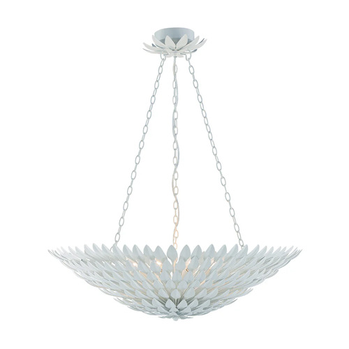 Broche 8-Light Chandelier in Matte White by Crystorama Lighting