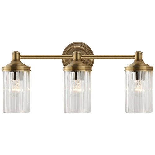 Visual Comfort Signature Collection Alexa Hampton Ava Triple Sconce in Antique Brass by Visual Comfort Signature AH2202HABCG