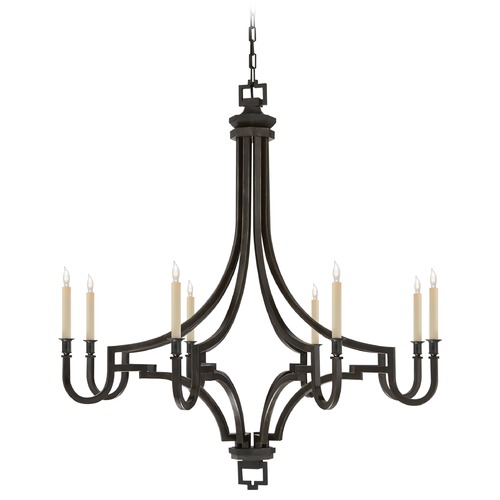 Visual Comfort Signature Collection E.F. Chapman Mykonos Chandelier in Aged Iron by Visual Comfort Signature CHC1562AI