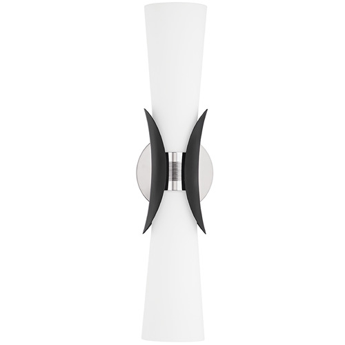 Troy Lighting Muncie Polished Nickel & Soft Black Sconce