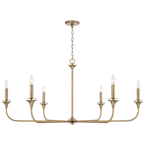 HomePlace by Capital Lighting Presley Chandelier in Aged Brass by HomePlace by Capital Lighting 448961AD