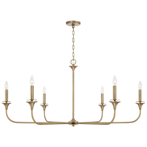 Presley Chandelier in Aged Brass by HomePlace by Capital Lighting