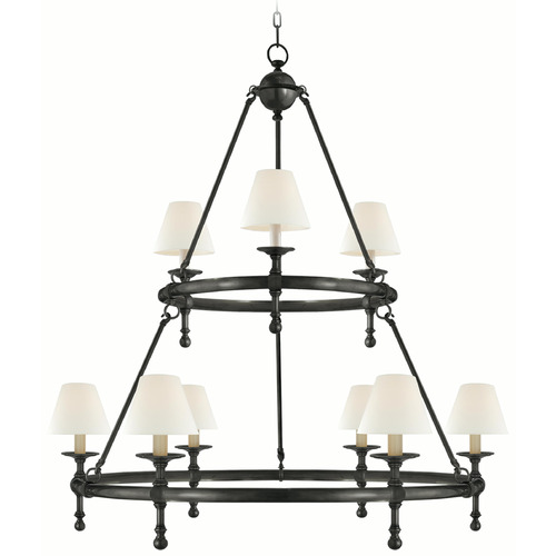 Visual Comfort Signature Collection Chapman & Myers Classic Bronze Chandelier
