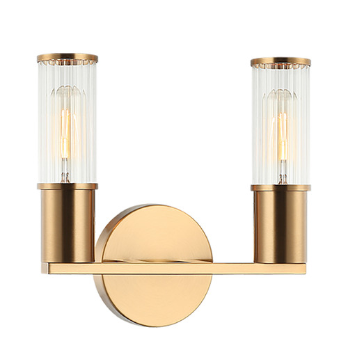 Matteo Lighting Matteo Lighting Klarice Aged Gold Brass Sconce S02802AG