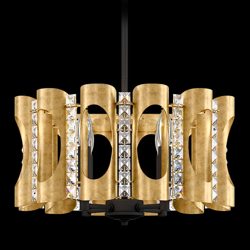 Schonbek Worldwide Lighting Twilight Heirloom Gold Pendant Light with Drum Shade