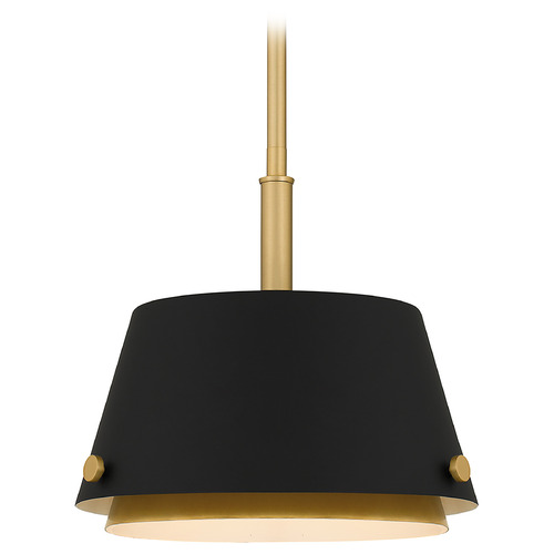 Quoizel Lighting Quoizel Piccolo Pendant Matte Black Pendant Light with Empire Shade