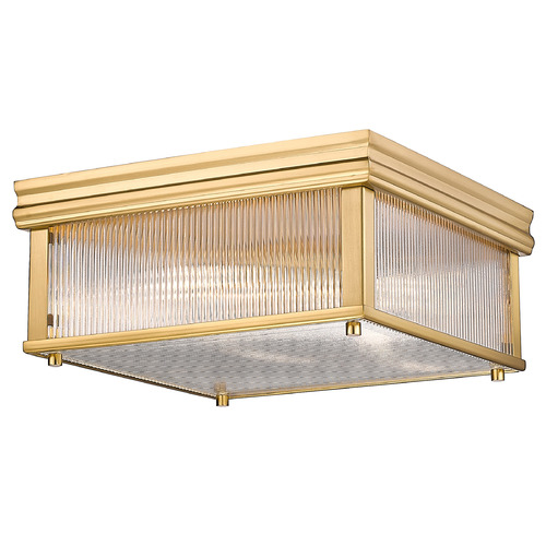 Z-Lite Carnaby Modern Gold Flushmount Light