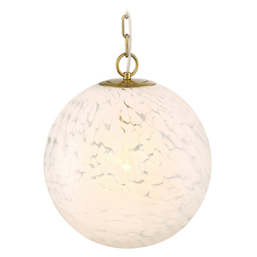 Designers Fountain Wine Flower Brushed Gold Pendant Light with Globe Shade