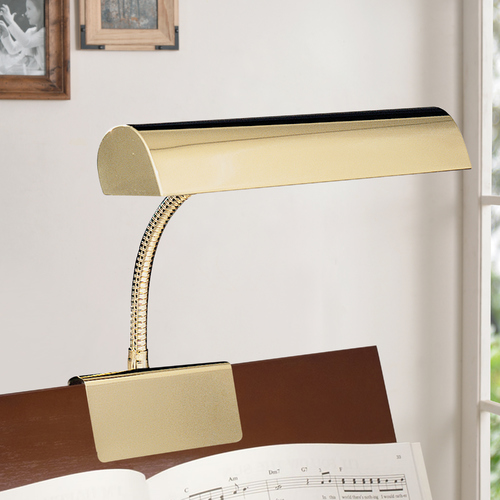 Grand Piano Clamp Lamp in Polished Brass by House of Troy Lighting