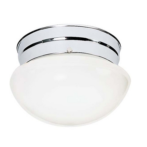 10-Inch Medium Mushroom Flush Mount in Chrome by Nuvo Lighting