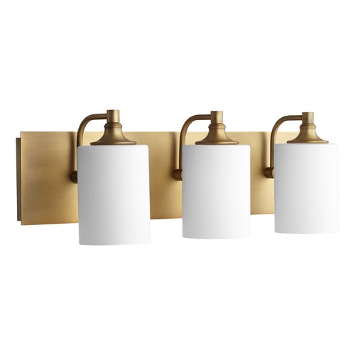 Celeste Aged Brass Bathroom Light by Quorum Lighting