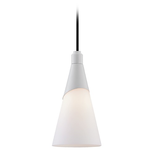 Mitzi by Hudson Valley Mitzi By Hudson Valley Parker White Mini-Pendant Light with Conical Shade H312701-WH