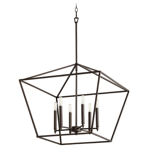 Quorum Lighting Gabriel Oiled Bronze Pendant by Quorum Lighting 644-6-86