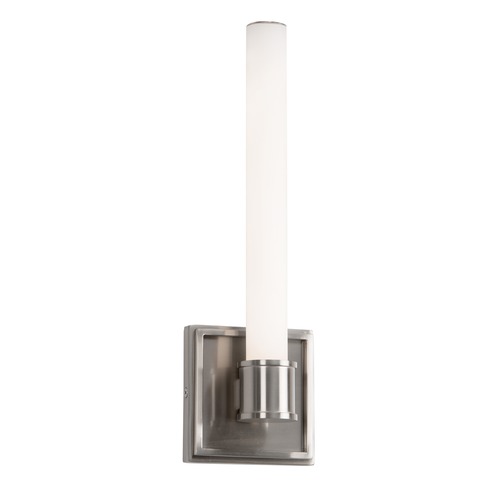 Modern Brushed Nickel LED Sconce with White Shade 3000K 850LM by Kuzco Lighting