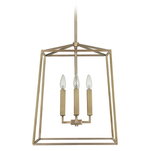 Thea 4-Light Foyer Lantern in Aged Brass by Capital Lighting
