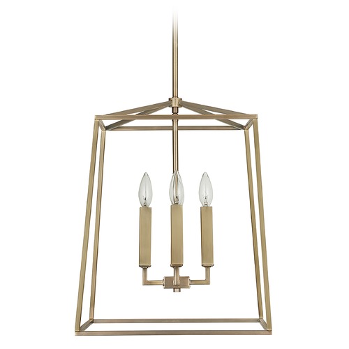 Capital Lighting Thea 4-Light Foyer Lantern in Aged Brass by Capital Lighting 537642AD