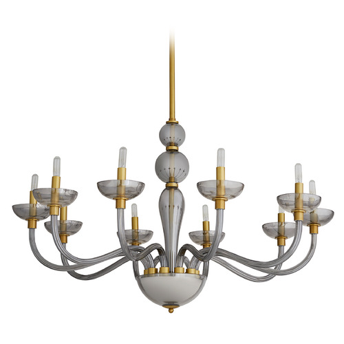 Arteriors Home Lighting Gustavo 36-Inch Chandelier in Antique Brass & Smoke by Arteriors Home 89479
