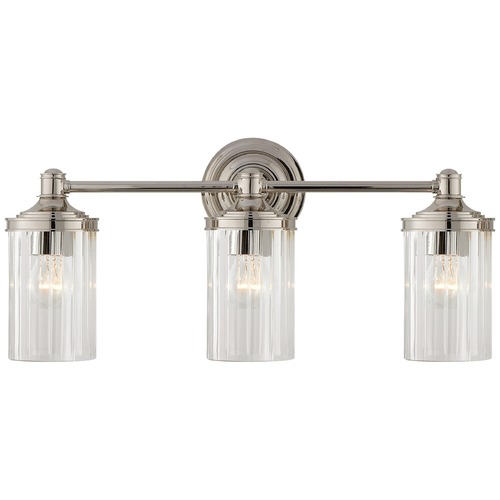 Visual Comfort Signature Collection Alexa Hampton Ava Triple Sconce in Polished Nickel by Visual Comfort Signature AH2202PNCG