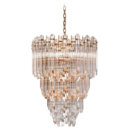 Visual Comfort Signature Collection Suzanne Kasler Adele Waterfall Chandelier in Brass by Visual Comfort Signature SK5423HABCA