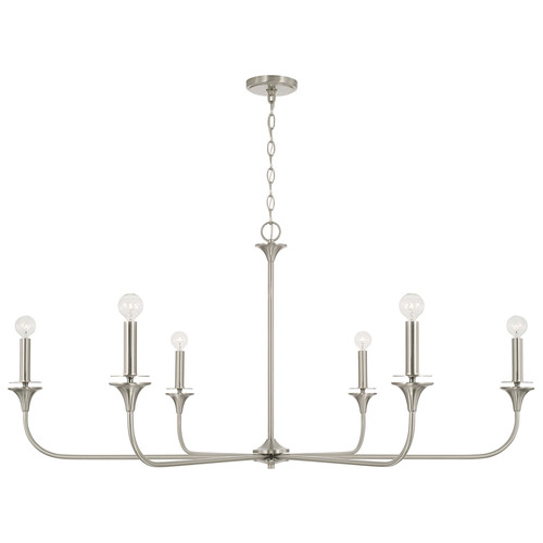 Presley Chandelier in Brushed Nickel by HomePlace by Capital Lighting