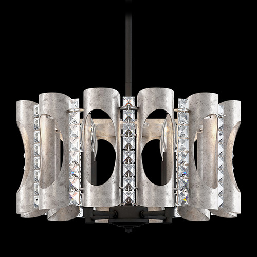 Schonbek Worldwide Lighting Twilight Antique Silver Pendant Light with Drum Shade