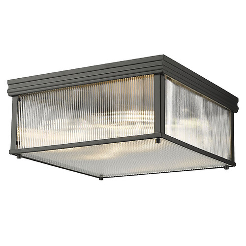 Z-Lite Z-Lite Carnaby Matte Black Flushmount Light 7504FS18-MB