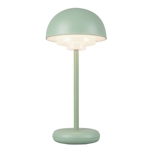 Kuzco Lighting Hinata Sage Green LED Table Lamp with Bowl / Dome Shade