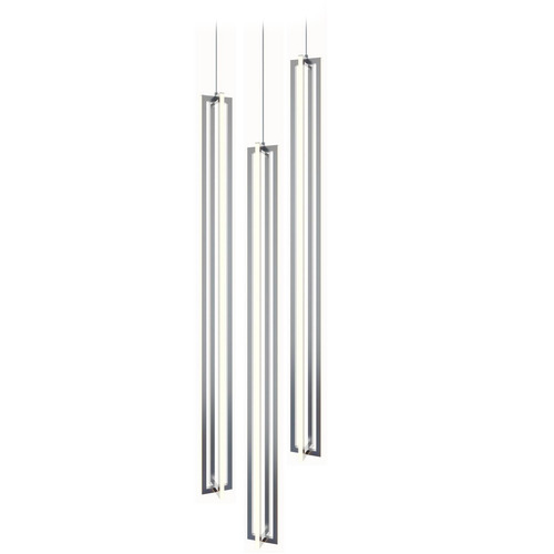 Afx Lighting Cass Satin Nickel LED Multi-Light Pendant