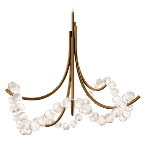 Modern Forms by WAC Lighting Modern Forms Parel Aged Brass LED Semi-Flushmount Light FM-50437-AB