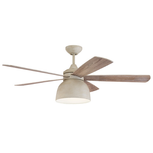 Ventura 52-Inch Damp LED Fan in Cottage White by Craftmade Lighting