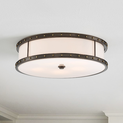 Minka Lavery Harvard Court Bronze with Liberty Gold Highlights LED Flush Mount by Minka Lavery 1827-103-L