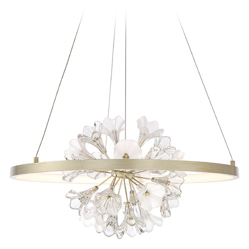 Clayton Silver & Brushed Gold LED Chandelier by Eurofase Lighting