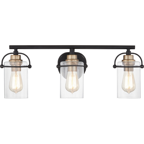 Quoizel Lighting Emerson Bathroom Light in Matte Black by Quoizel Lighting EMR8603MBK