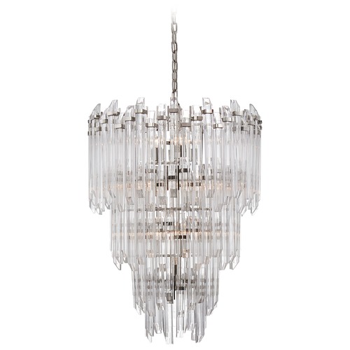 Visual Comfort Signature Collection Suzanne Kasler Adele Waterfall Chandelier in Nickel by Visual Comfort Signature SK5423PNCA