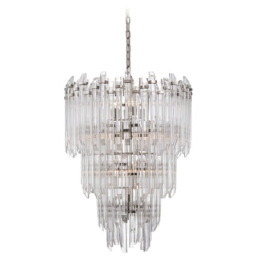 Suzanne Kasler Adele Waterfall Chandelier in Nickel by Visual Comfort Signature