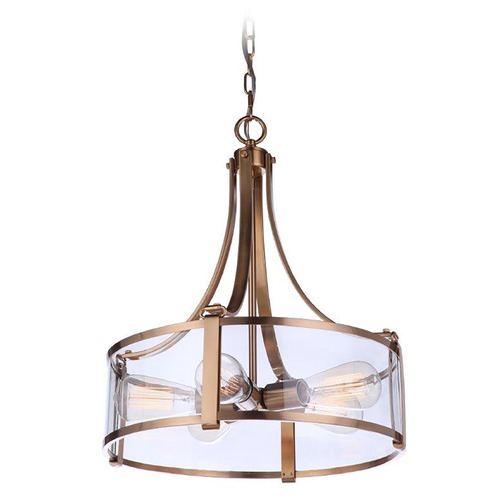 Elliot Satin Brass Pendant by Craftmade Lighting