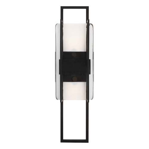 Visual Comfort Modern Collection Mick De Giulio Duelle 18-Inch LED Sconce in Black by Visual Comfort Modern 700WSDUE18B-LED927
