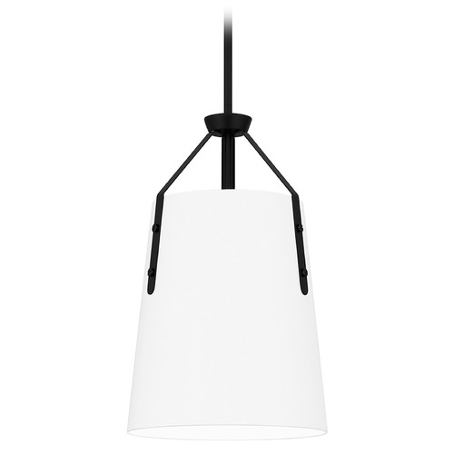 Quoizel Lighting Faye Matte Black Pendant Light with Conical Shade