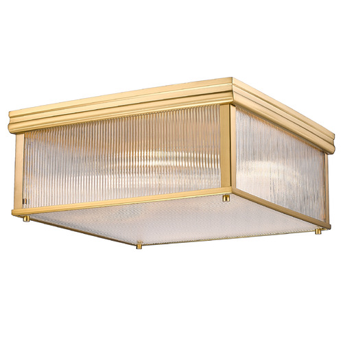 Z-Lite Carnaby Modern Gold Flushmount Light