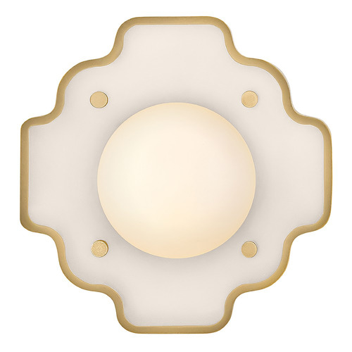 Hinkley Howe Light Taupe with Heritage Brass Accents LED Sconce