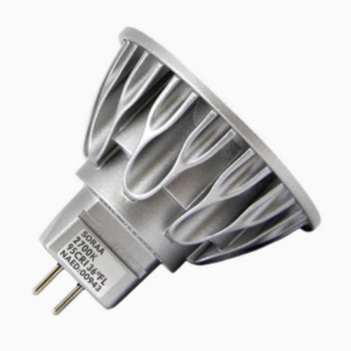 7.5W 2 Pin LED Bulb MR-16 Flood 36-Degree Beam Spread 410LM 2700K Dimmable by Soraa