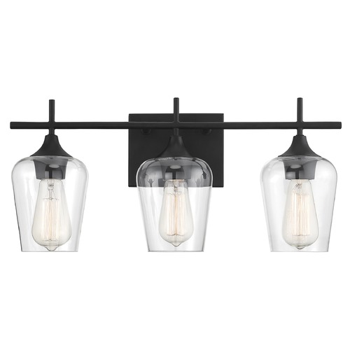 Octave 20.75-Inch Black Bathroom Light by Savoy House