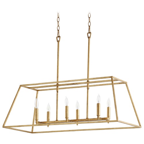 Gabriel Gold Leaf Pendant by Quorum Lighting