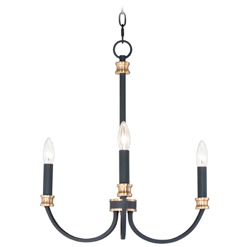Maxim Lighting Charlton Black & Antique Brass Chandelier
