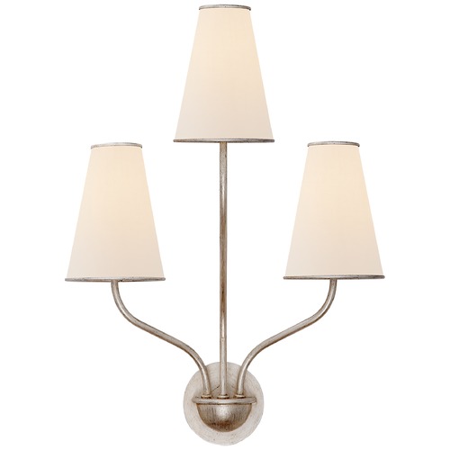 Aerin Montreuil Small Wall Sconce in Silver Leaf by Visual Comfort Signature