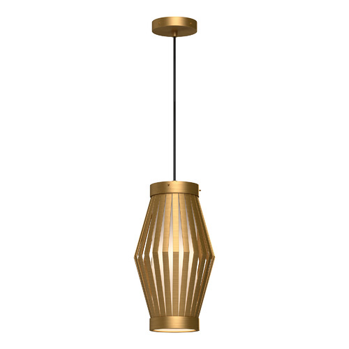 Hana 8.38-Inch Wide Pendant in Aged Gold by Alora Lighting